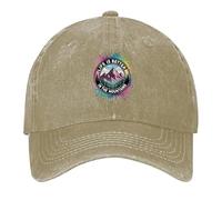 Cappello Life Is Better in The Mountains, Vibrant Geometric Mountain Scenery Berretto da Baseball Casuale Retro Cappellino per Uomo Donna Corsa