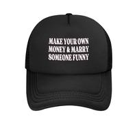 Cappello Make Your Own Money And Marry Someone Funny Flessibile Morbida Cappello Hiphop Confortevole Cappellino da Baseball per Caccia Unisex Adulto