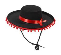 Cappello Messicano Con Pompon e Feltro a Tesa Larga, da Costume | Cappello Sombrero con Palla Halloween Party Per Donne Uomo Outdoor Masquerade Teatro Palco Casa Travestimento