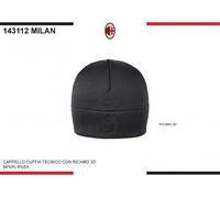 CAPPELLO MILAN INVERNALE NERO CUFFIA ADULTO RAGAZZO PRODOTTO UFFICIALE