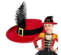 Cappello Moschettieri Bambini Copricapo Traspirante Bambini E Bambine | Cappello Di Feltro Con Fascia E Piuma per bambini carnevale ballo in maschera spettacoli teatrali festival feste travestimen