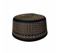 Cappello musulmano uomo, ricamo computerizzato geometrico, stile giovane, senza