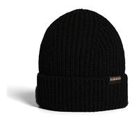 Napapijri Berretto Foli NP0A4GK8 in maglia a coste nero Taglia unica