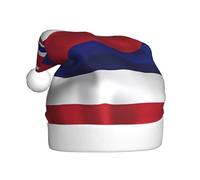 Cappello natalizio americano con bandiera delle Hawaii per adulti. Berretto natalizio festivo con pompon, berretto unisex per feste di Natale.