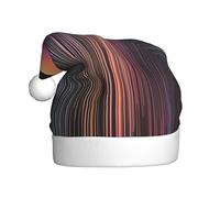 Cappello natalizio colorato arcobaleno pioggia per adulti. Berretto natalizio festivo con pompon, berretto unisex per feste di Natale.