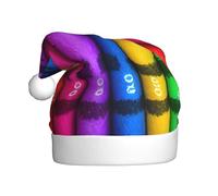 Cappello natalizio colorato per adulti. Berretto natalizio festivo con pompon, berretto unisex per feste di Natale.