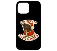 Cappello natalizio con scritta «I Believe In Santa Paws», modello Mudi, per mamma e papà Custodia per iPhone 16 Pro Max