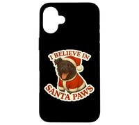 Cappello natalizio con scritta «I Believe In Santa Paws», modello Mudi, per mamma e papà Custodia per iPhone 16 Plus