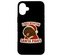 Cappello natalizio con scritta «I Believe In Santa Paws», modello Puli, per mamma e papà Custodia per iPhone 16 Plus