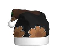 Cappello natalizio in peluche per adulti, fiori HJFCZH piantati in sterco di mucca, stampe morbide e confortevoli per feste balli Halloween