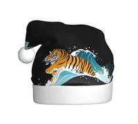 Cappello natalizio in peluche WHJSHOP Tiger al galoppo tra le onde modello morbido e confortevole per feste balli Halloween