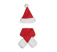 Cappello natalizio in tessuto e sciarpa per oche da 58,4 cm | Materiale morbido in tessuto, ideale per le vacanze, resiste alla pioggia e alla neve, installazione rapida