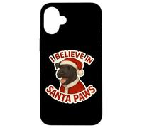 Cappello natalizio per cani I Believe In Santa Paws Kerry Blue Terrier Custodia per iPhone 16 Plus