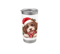 Cappello natalizio per cani Lagotto Romagnolo Mamma Papà Bicchiere termico in acciaio inox doppia parete