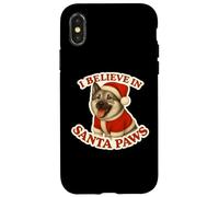 Cappello natalizio per cani Norwegian Elkhound I Believe In Santa Paws Custodia per iPhone X/XS