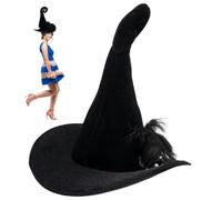 Cappello nero classico per cosplay, vintage e spaventoso | Cappello per cosplay, gotico, nero, per donne, vacanze, a tema, balli, maschere, festival, musica