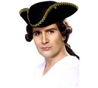 Cappello Nero Di Dick Turpin Accessorio Da Costume Da Highwayman Per Uomo