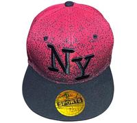 Cappello New Y Nero e Rosso Lettere Nere Moda Uomo Berretto New Era Sport Taglia 7 1/4 58cm Gadget Accessorio Idea Regalo Uomo Donna Bambino