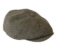 Cappello Newsboy In Misto Lana Grigio Carbone - Gamble & Gunn