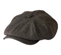 Cappello Newsboy In Misto Lana Grigio Carbone - Gamble & Gunn