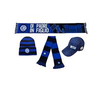 Cappello O Sciarpa Inter Visiera Lana Adulto Bambino Ufficiale NEROBLU Stadio