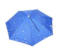 Cappello Ombrello,77 cm Protezione Solare Antivento Mani Libere Testa Ombrello cap Ombrello Montato sulla Testa Cappello Pieghevole Ombrello per Adulti e Bambini Uomo Donna(Blu), Cappello Ombrel