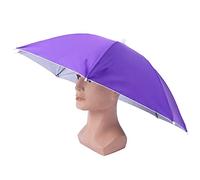 Cappello Ombrello per Adulti, 27,2 Pollici Ombrello da Pesca Cappello da Sole Pieghevole Impermeabile Copricapo Cappelli Ombrello per Pesca all'aperto Giardinaggio Escursionismo (Viola)