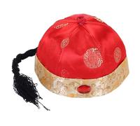 Cappello orientale cinese con coda di cavallo decorativo antico cappello asiatico imperatori spettacoli teatrali puntelli per teatro cinese cappelli orientali con coda di cavallo partito cosplay