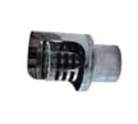 CAPPELLO ORIZZONTALE FINALE A GRIGLIA INOX diam 80 spess 0,58 STUFE A PELLET