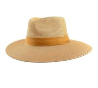 Cappello Panama Estivo, Cappello di Paglia Panama per Donna e Uomo Unisex, Cappello a Tesa Larga UPF 50 Pieghevole e Intrecciato Intensivo
