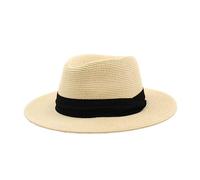 Cappello Panama Estivo, Cappello di Paglia Panama per Donna e Uomo Unisex, Cappello a Tesa Larga UPF 50 Pieghevole e Intrecciato Intensivo