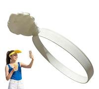 Cappello parasole Hands-Free, fascia per capelli a forma di mano stravagante stampata in 3D, un cappello da sole divertente, design leggero e portatile, per spiaggia, piscina, giardinaggi white 1 pcs
