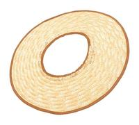 Cappello Parasole in Paglia di Grano Tesa Larga per Casco, Khaki