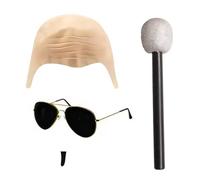 Cappello parrucca alla testa calva in lattice - tappi per adulti - - giocattoli cosplay fantasia copricapo divertente per il palcoscenico di laurea maschile per esibizioni di Halloween Ladies Co
