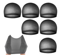 Cappello Parrucca Cuffia Rete Nera Antiscivolo | 6 Pezzi Parrucca Invisibile A Rete Per Capelli Per Donne Uomini Attori Cosplayer Festa Natale Halloween Festa Costume