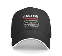 Cappello Pastor Warning Anything You Say Confortevole Cappellino Sport Flessibile Cappellino Trucker per Caccia attività Corsa