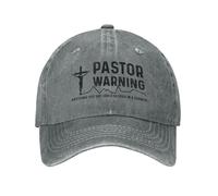 Cappello Pastor Warning Anything You Say Regolabile Cappellino da Baseball Morbida Cappellino per Uomo per Adulto Festa del papà Compleanno