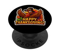 Cappello pellegrino tacchino felice del Ringraziamento divertente cena in famiglia PopSockets PopGrip Adesivo