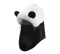 Cappello Peluche a Forma di Animale: Antivento E Regolabile, Cappello Scaldabagno Inverno 4 in 1, Da Sci | Goro Invernale Adatto per Sci, Escursionismo, Scorri, in bianco e nero, Consulte la