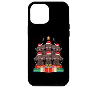 Cappello per albero di Natale a forma di cane Labrador Retriever Chocolate Lab Custodia per iPhone 12 Pro Max