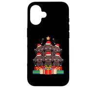 Cappello per albero di Natale a forma di cane Labrador Retriever Chocolate Lab Custodia per iPhone 16