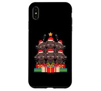 Cappello per albero di Natale a forma di cane Labrador Retriever Chocolate Lab Custodia per iPhone XS Max