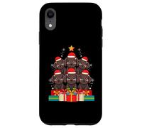 Cappello per albero di Natale a forma di cane Labrador Retriever Chocolate Lab Custodia per iPhone XR