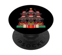 Cappello per albero di Natale a forma di cane Labrador Retriever Chocolate Lab PopSockets PopGrip Adesivo