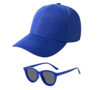 Cappello Per Bambini 1 Pezzo E Occhiali 1 Pezzo, Visiera Parasole Semplice E Alla Moda, Visiera Parasole Regolabile, Attrezzatura Da Viaggio All'Aperto