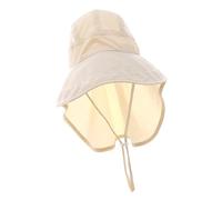 Cappello per bambini a tesa larga che protegge dal sole, leggero, ad asciugatura rapida, con patta rimovibile per il collo per ragazzi e ragazze, cappello alla pescatora con sottogola rimovibile