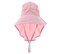 Cappello per bambini a tesa larga che protegge dal sole, leggero, ad asciugatura rapida, con patta rimovibile per il collo per ragazzi e ragazze, cappello alla pescatora con sottogola rimovibile, B