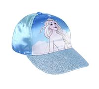 Cappello per Bambini con Visiera Curva di Frozen - Blu - da 4 e 8 Anni - con Ricami della Collezione - Cappello per Bambini con Strappo sul Retro Regolabile - Prodotto Originale Ideato in Spagna