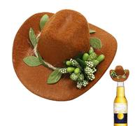 Cappello per bottiglie di alcol | Ornamenti per Cupcakes con Corona,Decorazione per cappello per spaventare feste da cowgirl, decorazioni per feste