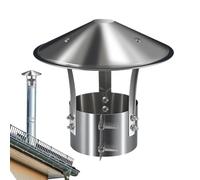 Cappello per Camino 201 Cappa per Camino Rotondi In Acciaio Inox Da 150/180/200mm Comignolo Della Stufa Copertura per Tetto Resistente Alle Intemperie Sfiato di Scarico Del Camino(90 mm/3.54in)
